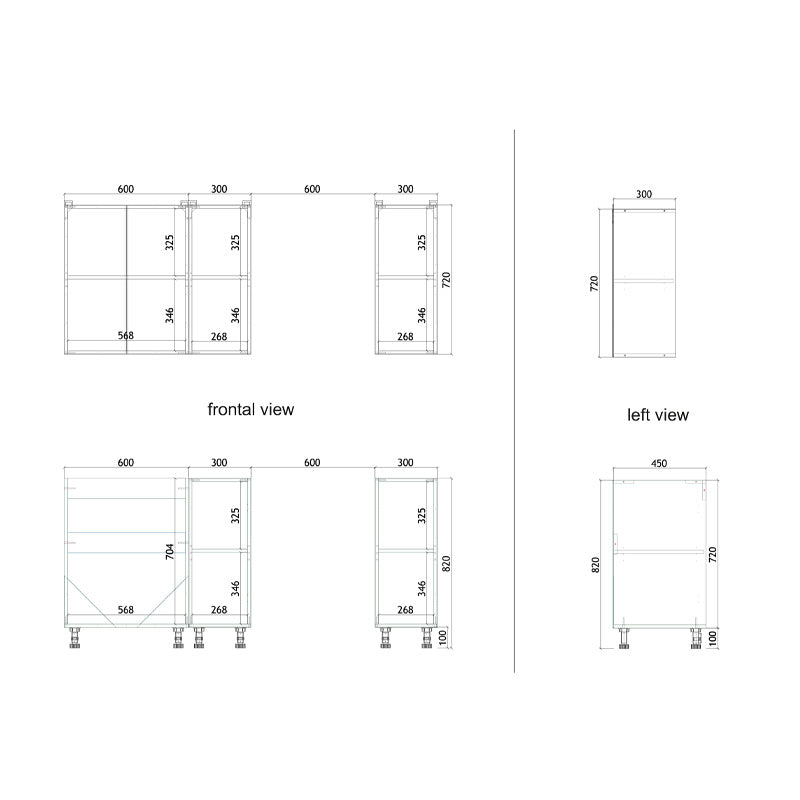 Σύνθεση κουζίνας Festa II pakoworld μελαμίνη σε sonoma απόχρωση και πάγκο σε ανοιχτό γκρι 120x60x85ε