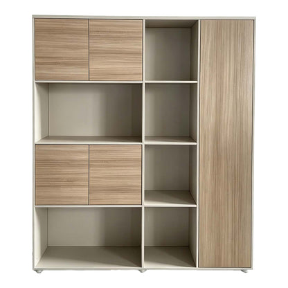 Βιβλιοθήκη γραφείου Chidi pakoworld σε oak-μπεζ απόχρωση 160x40x200εκ