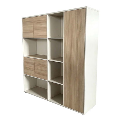 Βιβλιοθήκη γραφείου Chidi pakoworld σε oak-μπεζ απόχρωση 160x40x200εκ