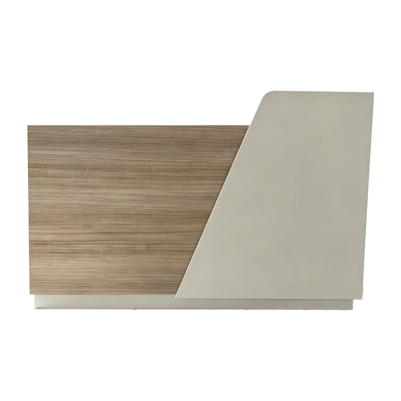 Γραφείο reception Kalu pakoworld σε oak-μπεζ απόχρωση 160x60x105εκ