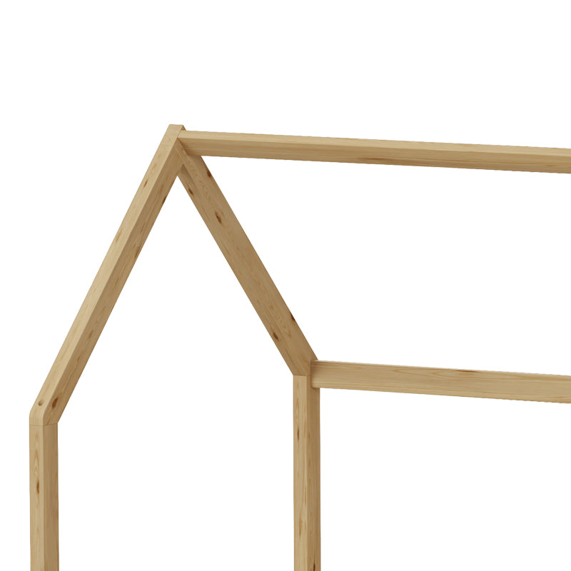 Παιδικό κρεβάτι Callan τ. Montessori με κιγκλίδωμα pakoworld ξύλο πεύκου σε φυσική απόχρωση 90x190εκ