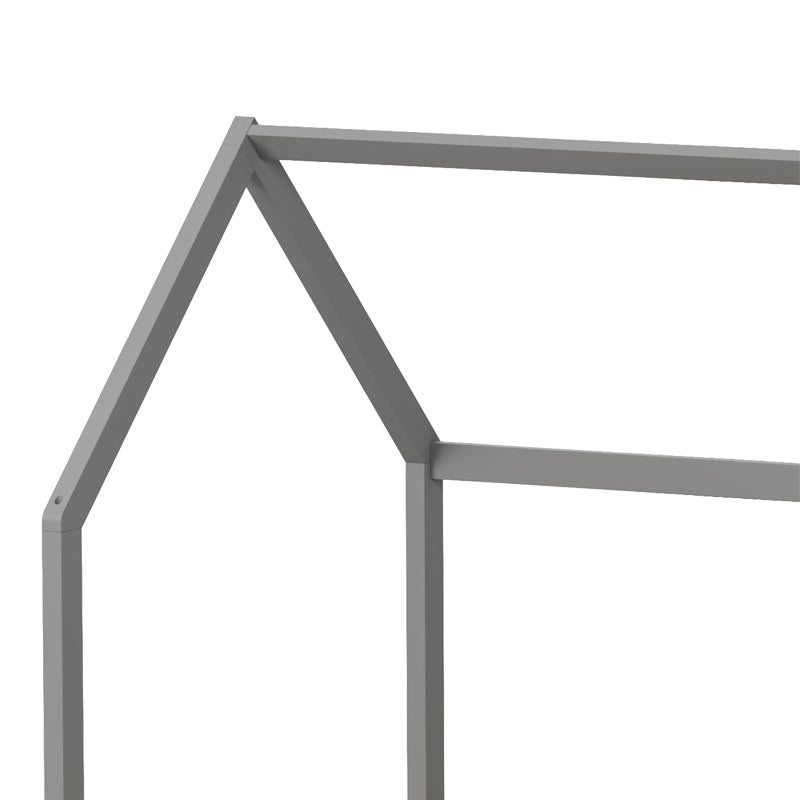 Παιδικό κρεβάτι Callan τ. Montessori με κιγκλίδωμα pakoworld ξύλο πεύκου σε γκρι απόχρωση 90x190εκ