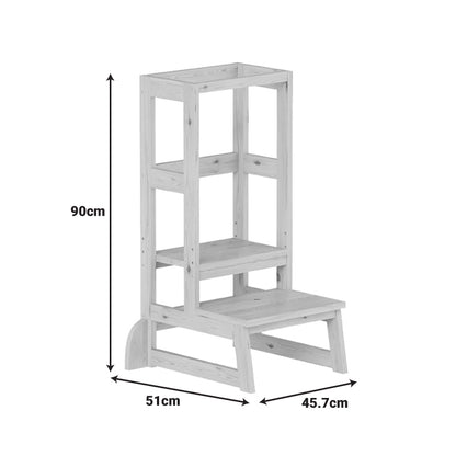 Παιδικός πύργος εκμάθησης Chiquel pakoworld τ. Montessori ξύλο σε φυσική απόχρωση 45.7x51x90εκ