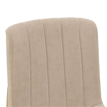Σκαμπό μπαρ Dalby pakoworld sonoma rubberwood και μπεζ ύφασμα 50x45x102,5εκ