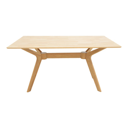 Τραπεζαρία Raffles pakoworld σετ 5τεμ rubberwood με pe rattanσε φυσική απόχρωση 150x90x76εκ