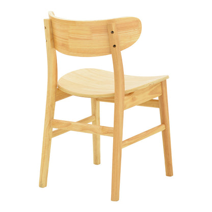 Καρέκλα Lumnia pakoworld rubberwood σε φυσική απόχρωση 46x50x76εκ