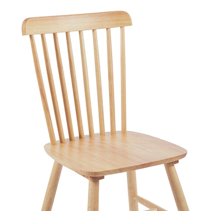 Καρέκλα Bristol pakoworld rubberwood σε φυσική απόχρωση 45x51x86εκ
