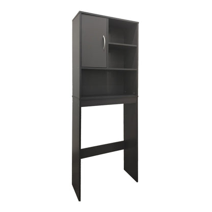 Έπιπλο πλυντηρίου Tazien pakoworld σε ανθρακί απόχρωση 60x24x168.5εκ