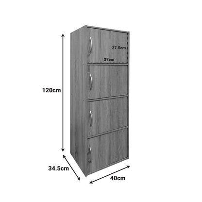 Ντουλάπι-στήλη Soline pakoworld σε sonoma απόχρωση 40x34.5x120εκ