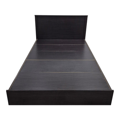 Κρεβάτι Athos pakoworld σε wenge απόχρωση 140x200εκ