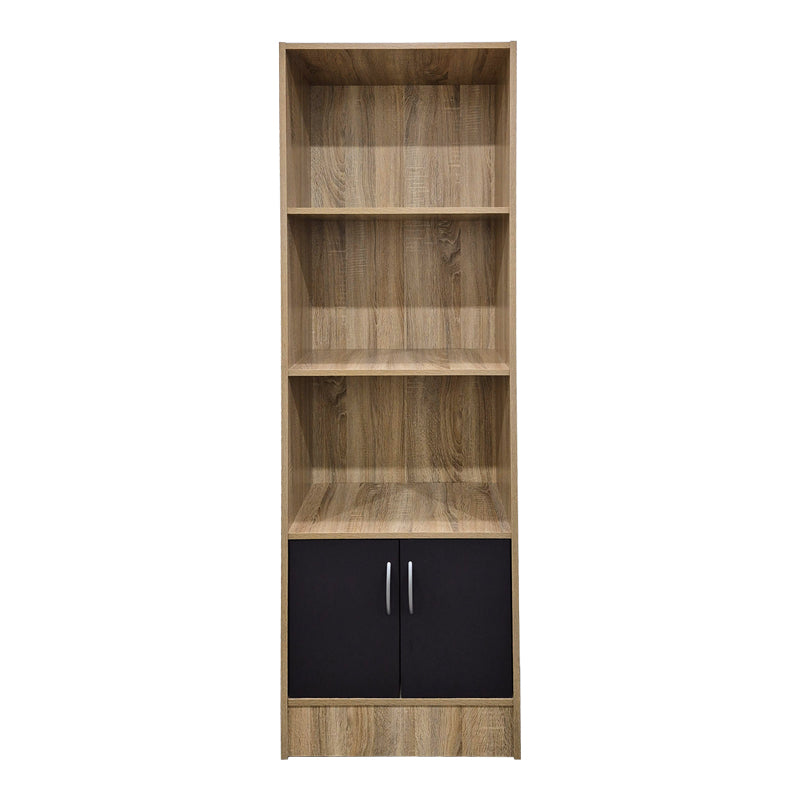 Βιβλιοθήκη Tekaro pakoworld sonoma-ανθρακί 57x33x180εκ