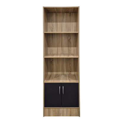 Βιβλιοθήκη Tekaro pakoworld sonoma-ανθρακί 57x33x180εκ