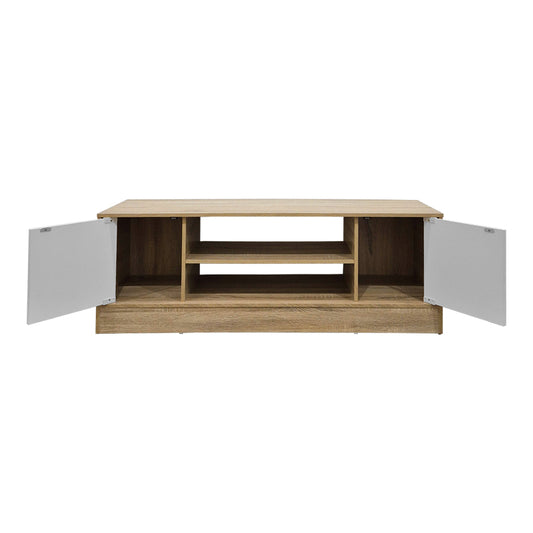 Έπιπλο τηλεόρασης Sasa pakoworld sonoma-λευκό 120x35x41.5εκ