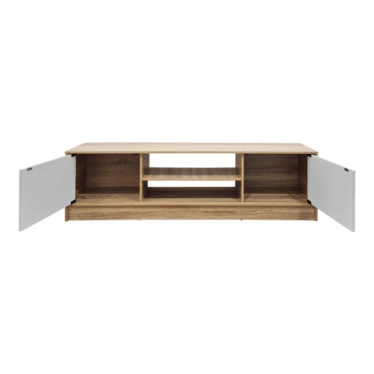 Έπιπλο τηλεόρασης Sasa pakoworld sonoma-λευκό 150x35x41.5εκ