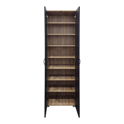 Παπουτσοθήκη-Ντουλάπα Racka pakoworld sonoma-ανθρακί 58x34x186εκ