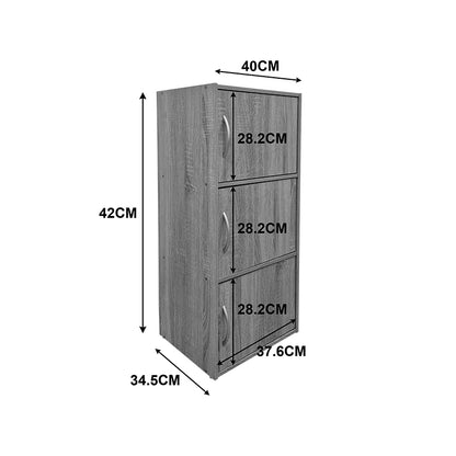 Ντουλάπι-στήλη Soline pakoworld ανοιχτό γκρι 40x34.5x90.5εκ