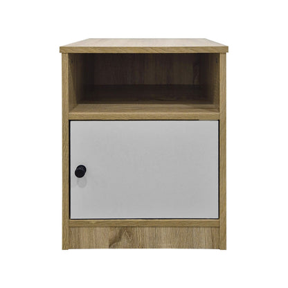 Κομοδίνο Lenea pakoworld sonoma-λευκό 40x40x50εκ
