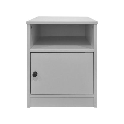 Κομοδίνο Lenea pakoworld λευκό 40x40x50εκ