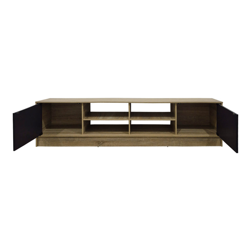 Έπιπλο τηλεόρασης Tivia pakoworld sonoma-ανθρακί 180x35x41.5εκ