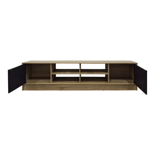 Έπιπλο τηλεόρασης Tivia pakoworld sonoma-ανθρακί 180x35x41.5εκ