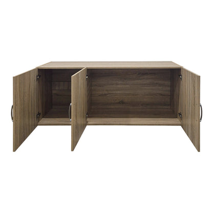 Πατάρι ντουλάπας τρίφυλλο Alvia pakoworld sonoma 150x51x60εκ