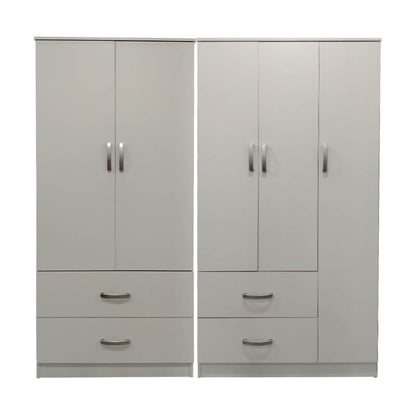 Ντουλάπα πεντάφυλλη Athos pakoworld λευκή 170x42x180εκ
