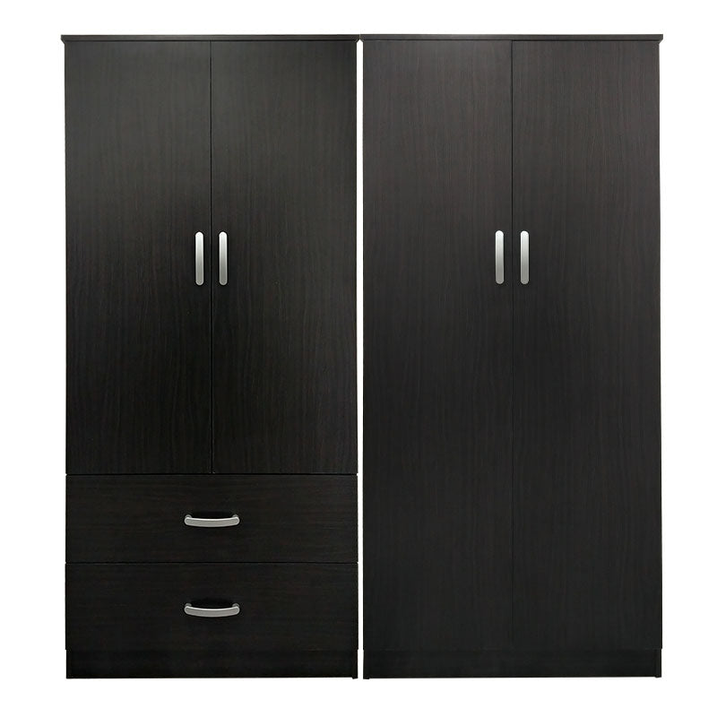 Ντουλάπα τετράφυλλη Athos pakoworld wenge 160x42x180εκ