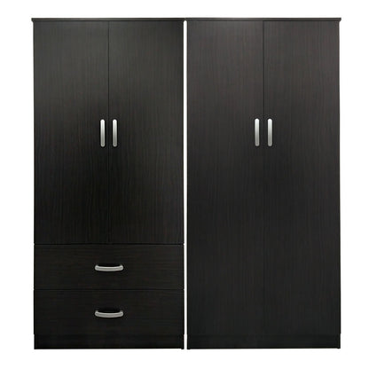 Ντουλάπα τετράφυλλη Athos pakoworld wenge 160x42x180εκ