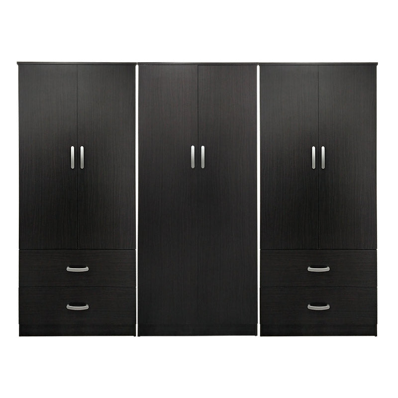 Ντουλάπα εξάφυλλη Athos pakoworld wenge 240x42x180εκ