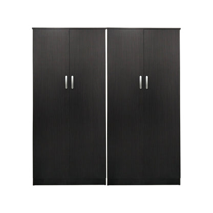 Ντουλάπα τετράφυλλη Athos Ι pakoworld wenge 160x42x180εκ