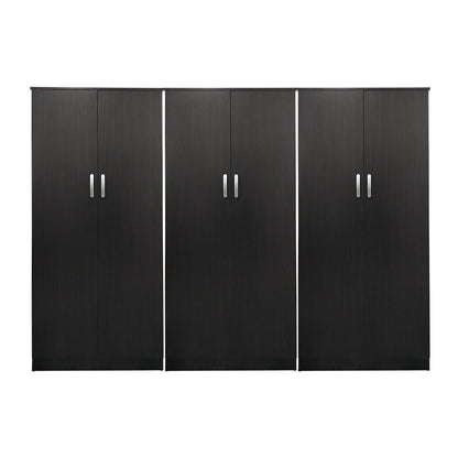 Ντουλάπα εξάφυλλη Athos pakoworld wenge 240x42x180εκ