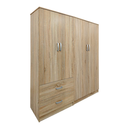 Ντουλάπα τετράφυλλη Athos pakoworld sonoma 160x42x180εκ