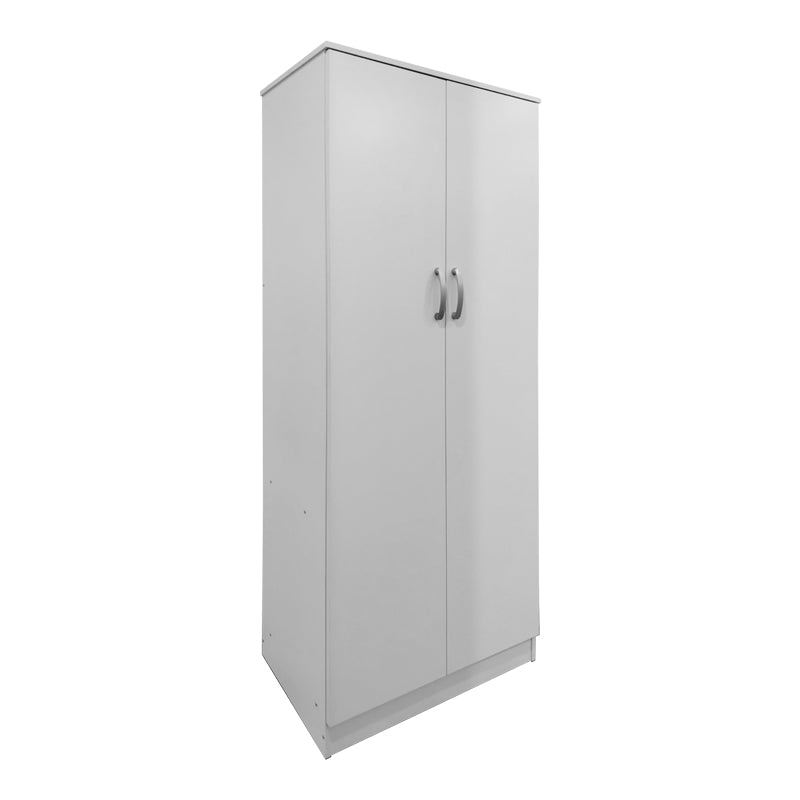 Ντουλάπα εξάφυλλη με πατάρι Athos pakoworld λευκή 240x42x240εκ