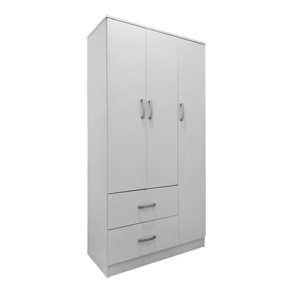 Ντουλάπα πεντάφυλλη με πατάρι Athos I pakoworld λευκή 170x42x240εκ