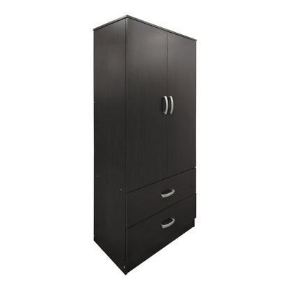 Ντουλάπα εξάφυλλη με πατάρι Athos I pakoworld wenge 240x42x240εκ