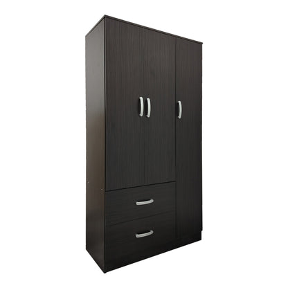 Ντουλάπα πεντάφυλλη με πατάρι Athos I pakoworld wenge 170x42x240εκ
