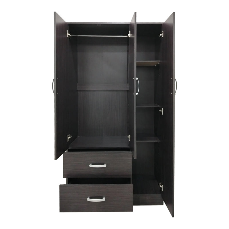 Ντουλάπα πεντάφυλλη με πατάρι Athos I pakoworld wenge 170x42x240εκ