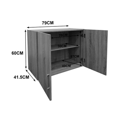 Ντουλάπα εξάφυλλη με πατάρι Athos ΙΙ pakoworld wenge 240x42x240εκ