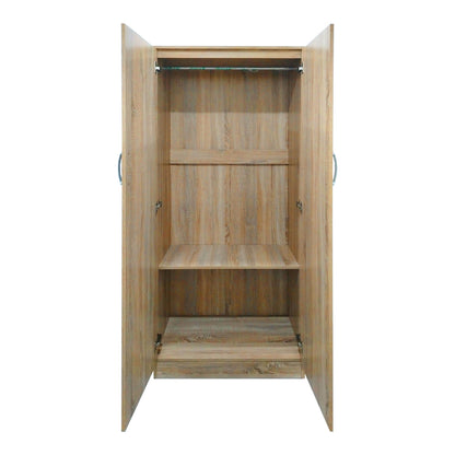 Ντουλάπα πεντάφυλλη με πατάρι Athos I pakoworld sonoma 170x42x240εκ