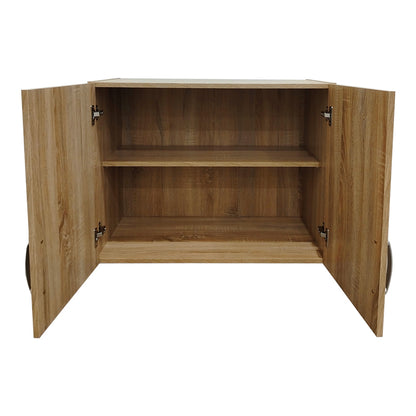 Ντουλάπα εξάφυλλη με πατάρι Athos ΙΙ pakoworld sonoma 240x42x240εκ