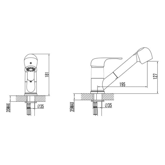 Μπαταρία κουζίνας 8808 χρωμίου