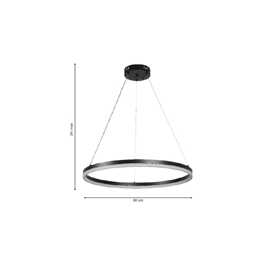 Inlight Κρεμαστό φωτιστικό LED 45W 3CCT (by switch on base)  D:60cm (6095-C-Silver)