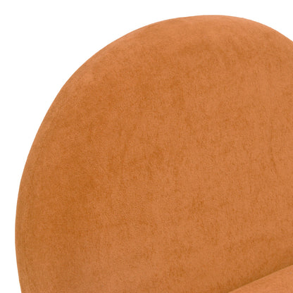 Πολυθρόνα περιστρεφόμενη Zenny pakoworld υφασμα terracotta 64x85x68εκ