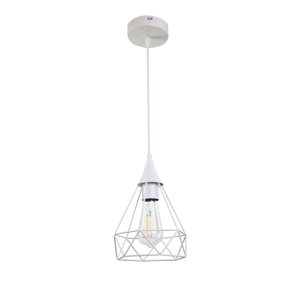 InLight Κρεμαστό φωτιστικό από λευκό μέταλλο 1XE27 D:16cm (4024-WH)