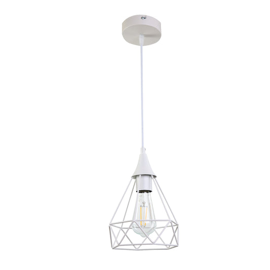 InLight Κρεμαστό φωτιστικό από λευκό μέταλλο 1XE27 D:16cm (4024-WH)