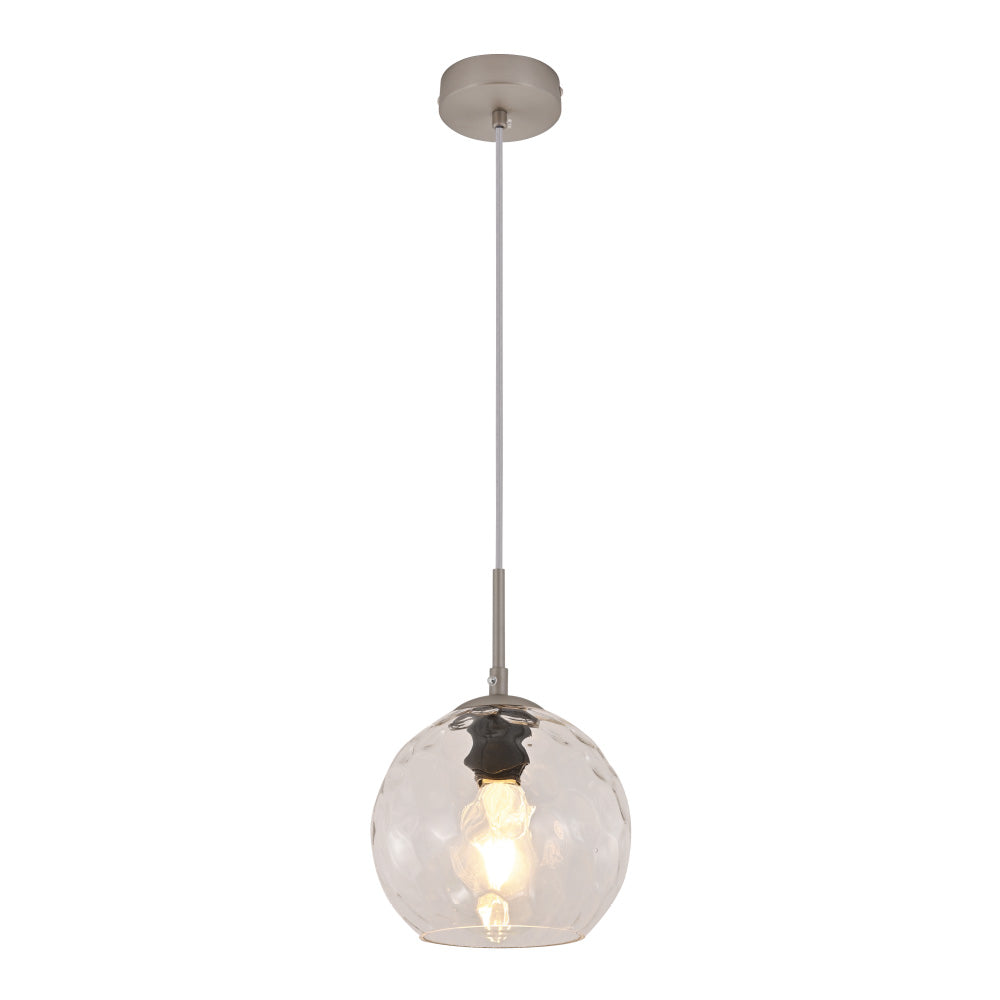 InLight Κρεμαστό φωτιστικό από διάφανο γυαλί 1XE27 D:18cm (4039-B-Transparent)