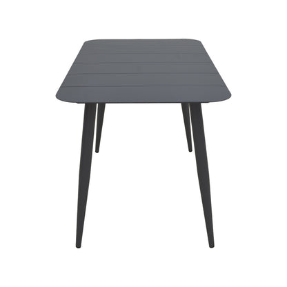 Τραπέζι Vista pakoworld αλουμίνιο σε μαύρη απόχρωση 120x70x72εκ