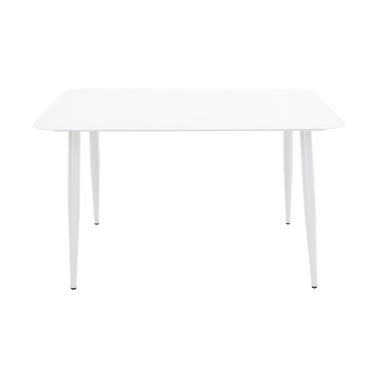 Τραπέζι Vista pakoworld αλουμίνιο σε λευκή απόχρωση 120x70x72εκ