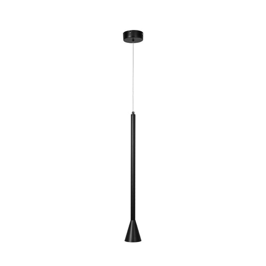 InLight Κρεμαστό φωτιστικό LED 7W 3000K σε μαύρη απόχρωση D:60cm (4051-BL)