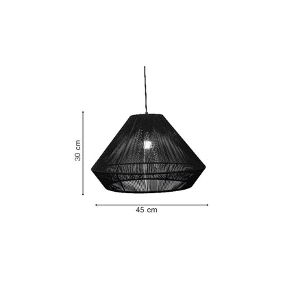 Inlight Κρεμαστό φωτιστικό με καπέλο απο ίνα 1xE27 D:45cm (4057-B)
